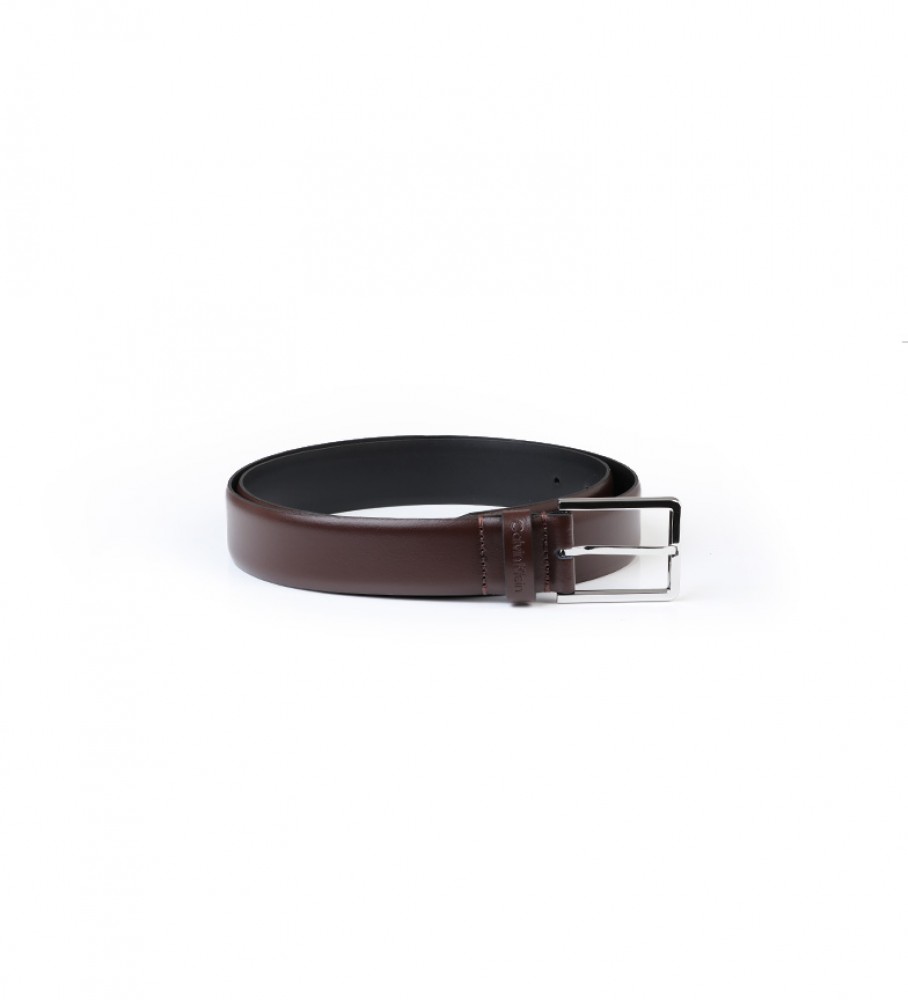 Calvin Klein Brown Bombed leather belt