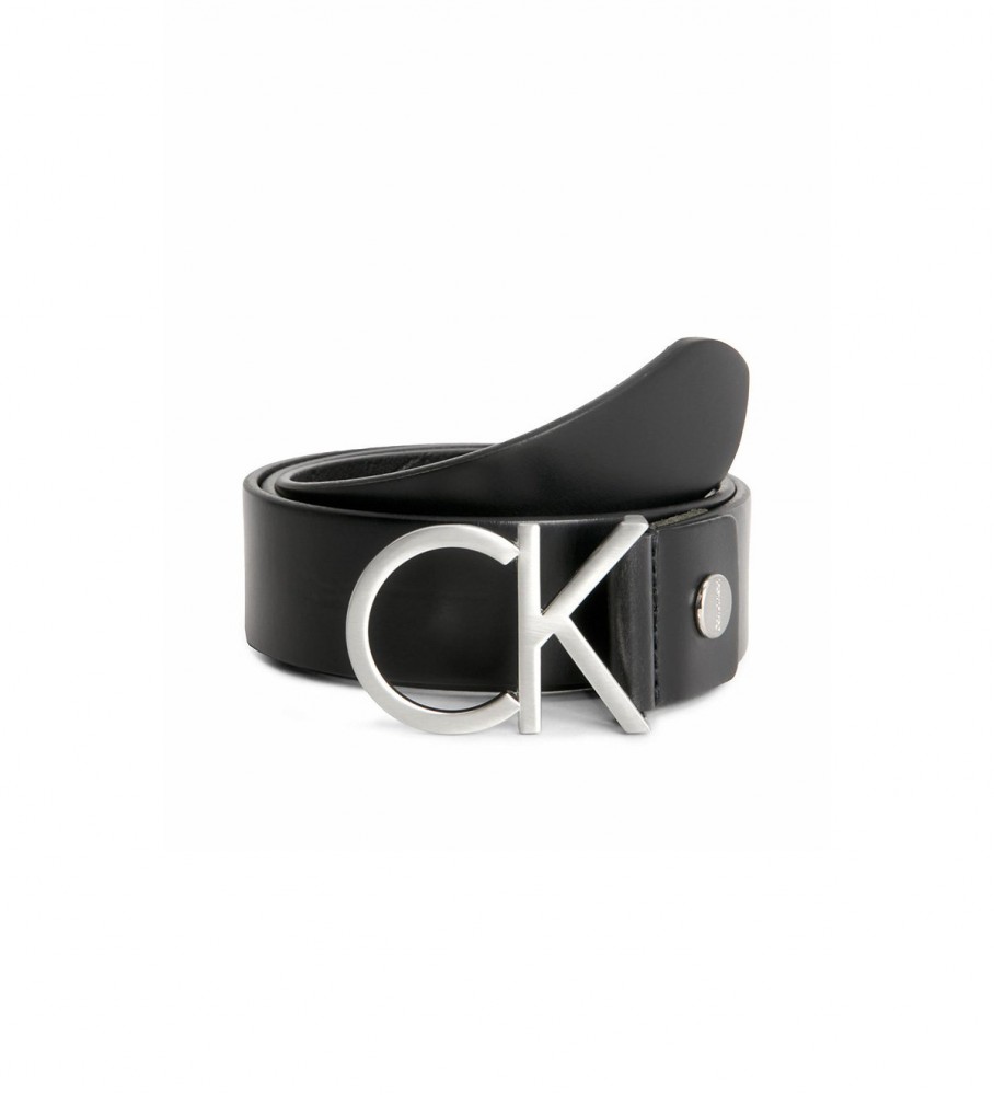 Calvin Klein Leather belt Logo black