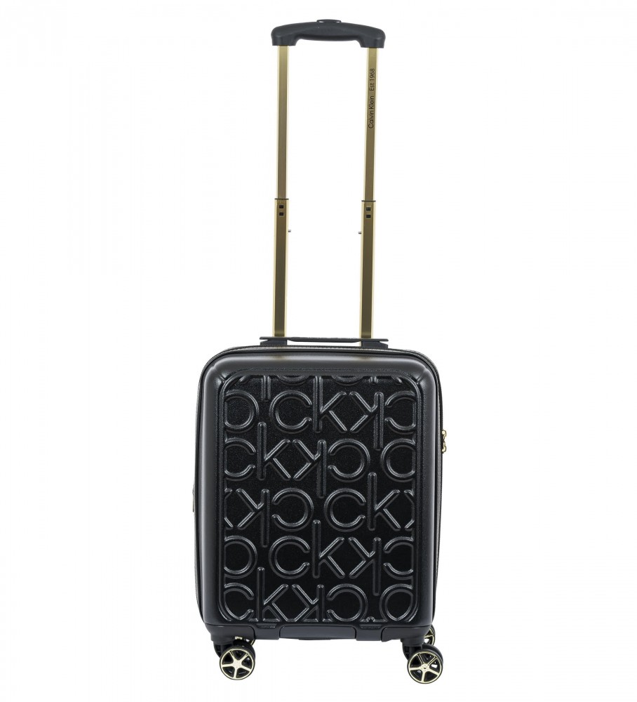 Calvin Klein Cabin suitcase Monogram 43L black  - ESD Store  fashion, footwear and accessories - best brands shoes and designer shoes