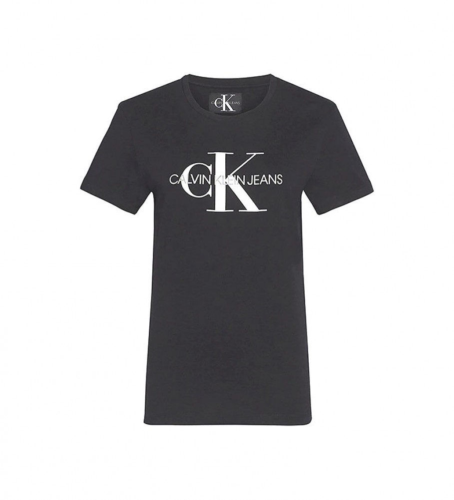 Calvin Klein Camiseta Core Monogram Logo Regular Fit negro