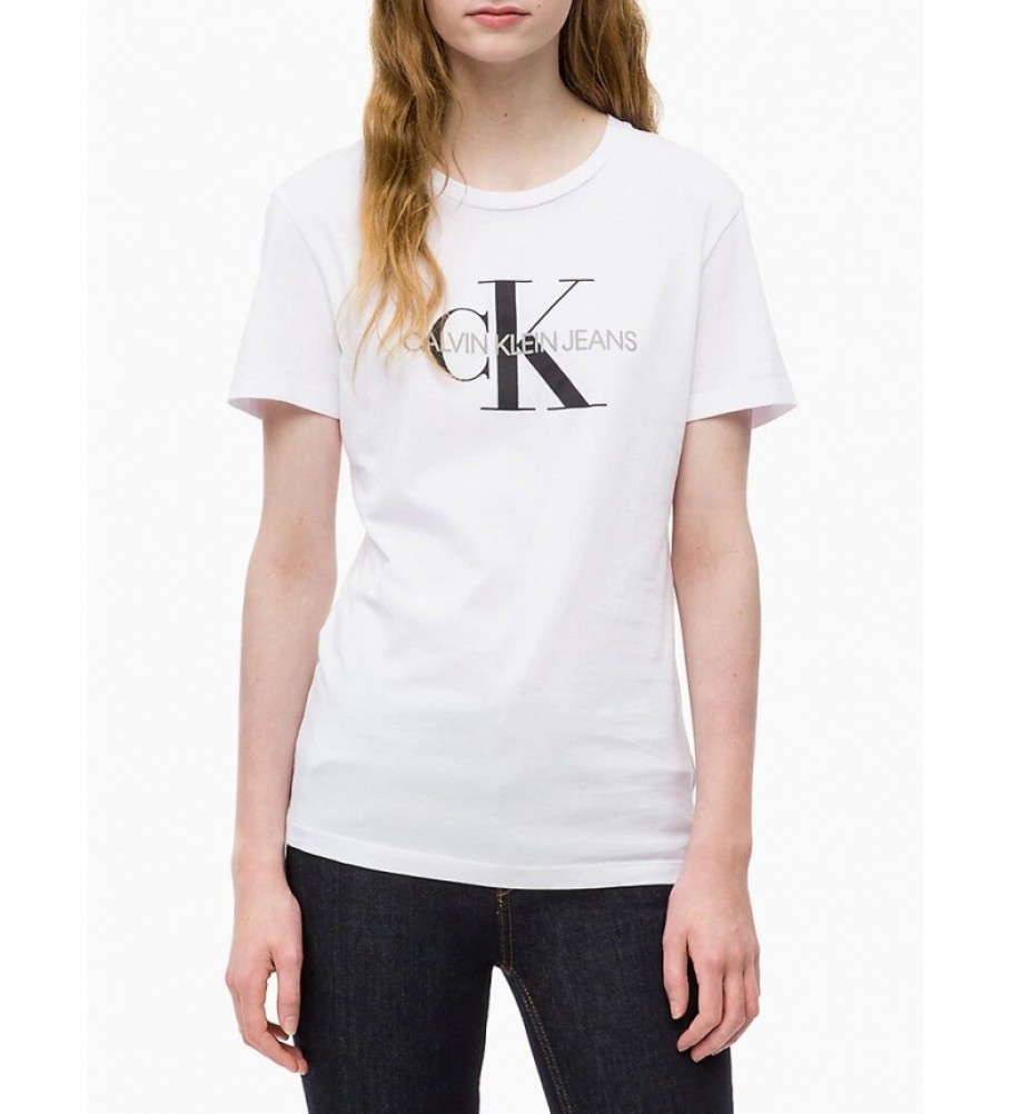 Calvin Klein Core Monogram Logo Regular Fit T-shirt white