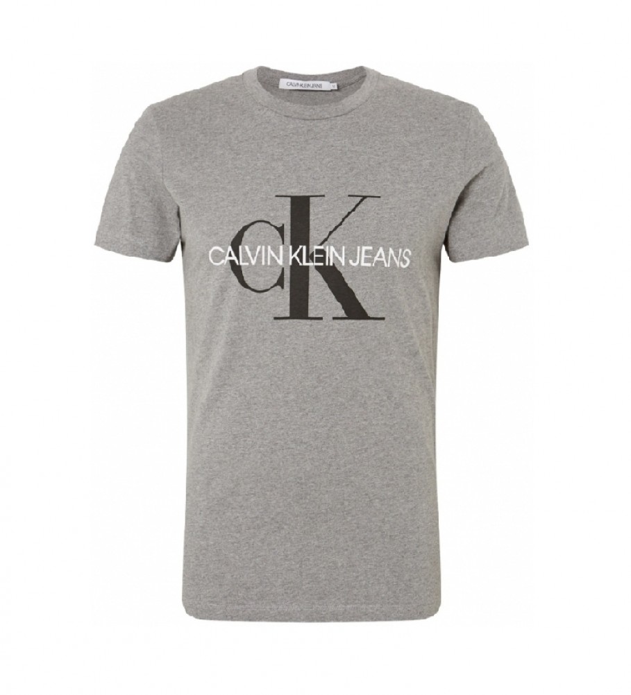Calvin Klein Camiseta Iconic Monogram Slim gris
