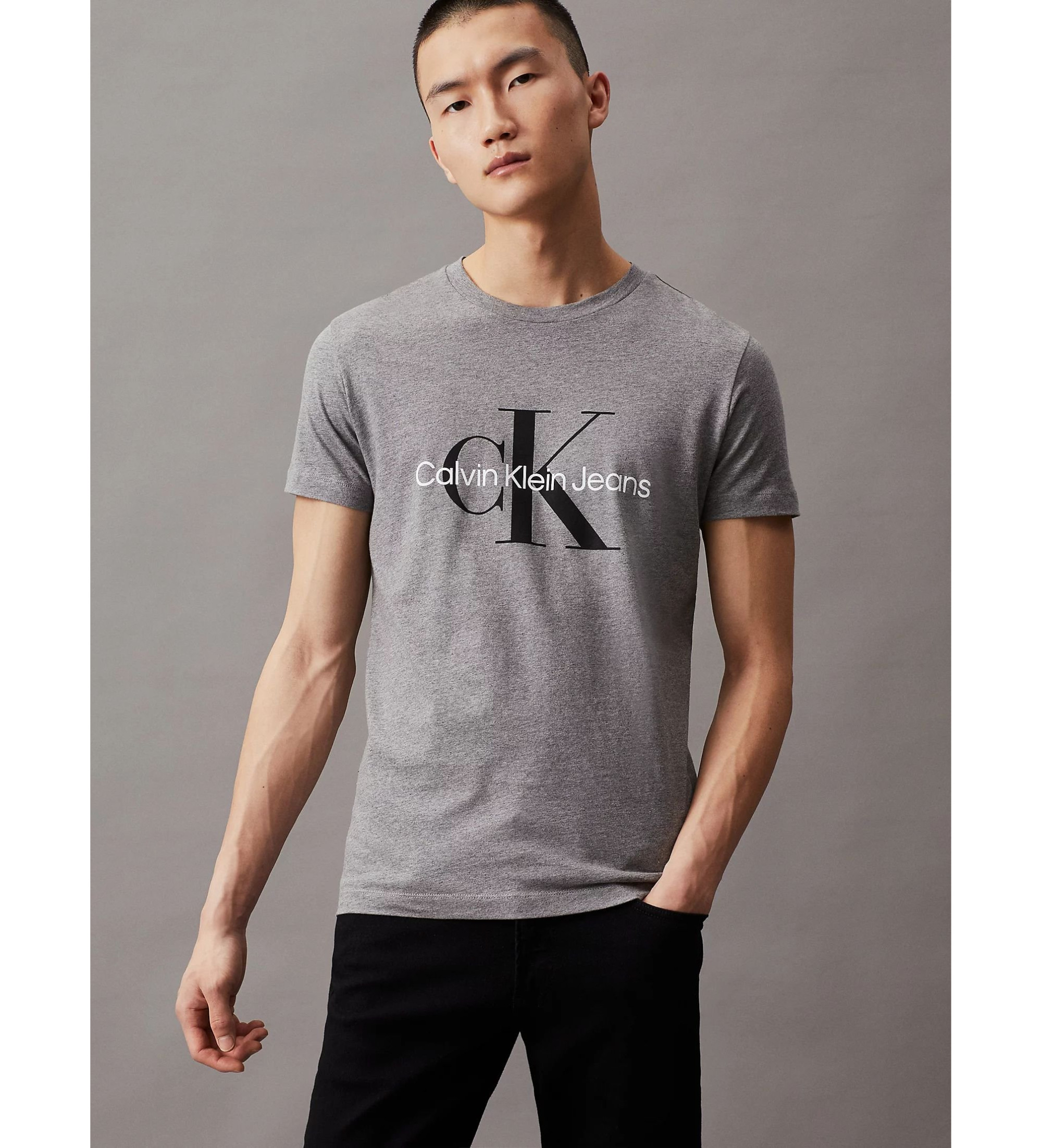 Calvin Klein - Markenschuhe Accessoires Esdemarca - und Schuhe, grau Core für und Slim Geschäft T-shirt Mode Monogram Jeans Markenturnschuhe