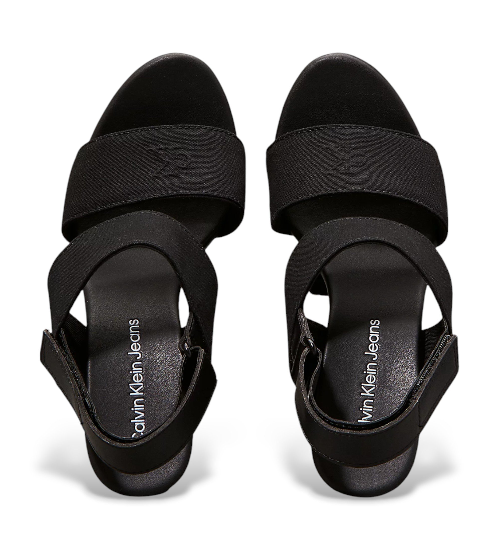 Calvin Klein Sandalias Poca CuÃ±a Sandalias De Cuña De Lona Con