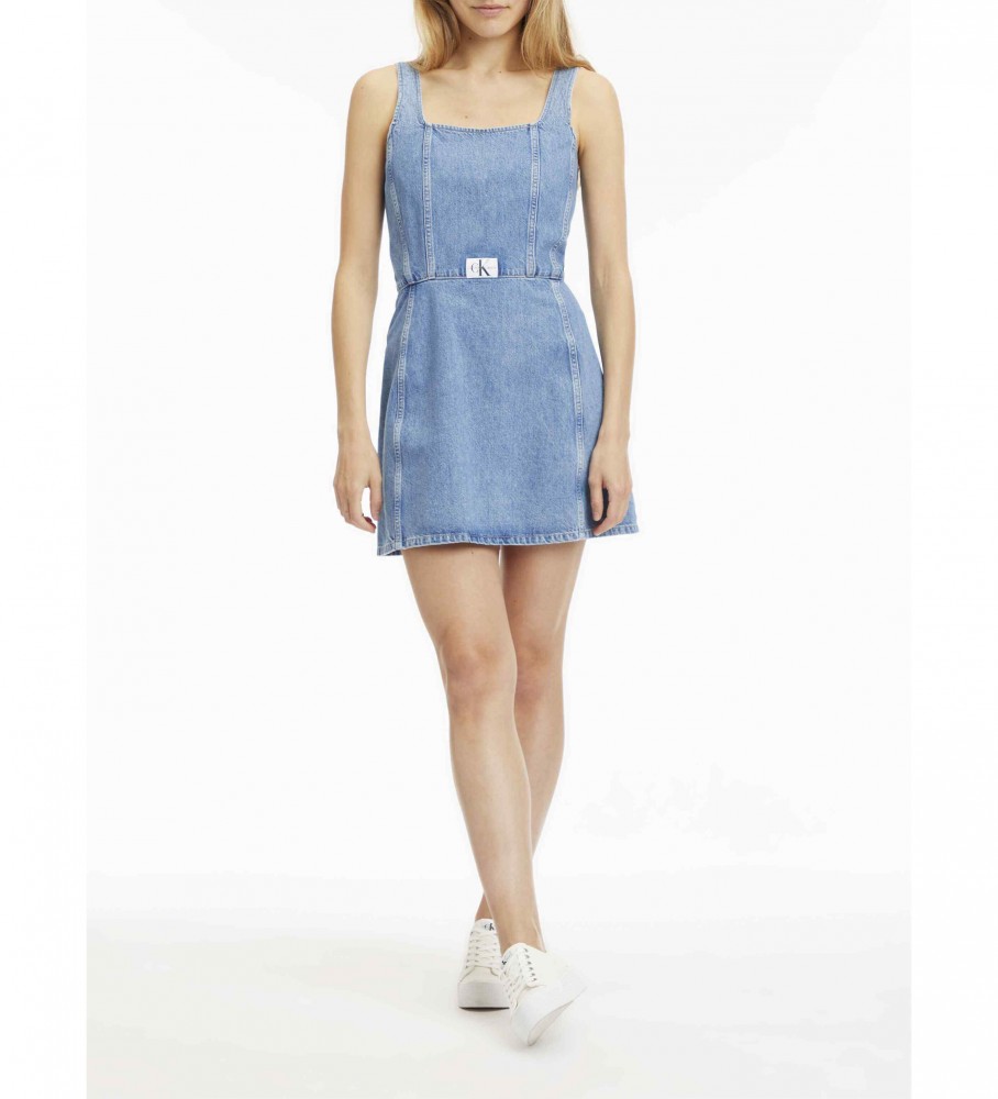 Calvin Klein Jeans Denim dress Corset blue - ESD Store fashion, footwear  and accessories - best brands shoes and designer shoes