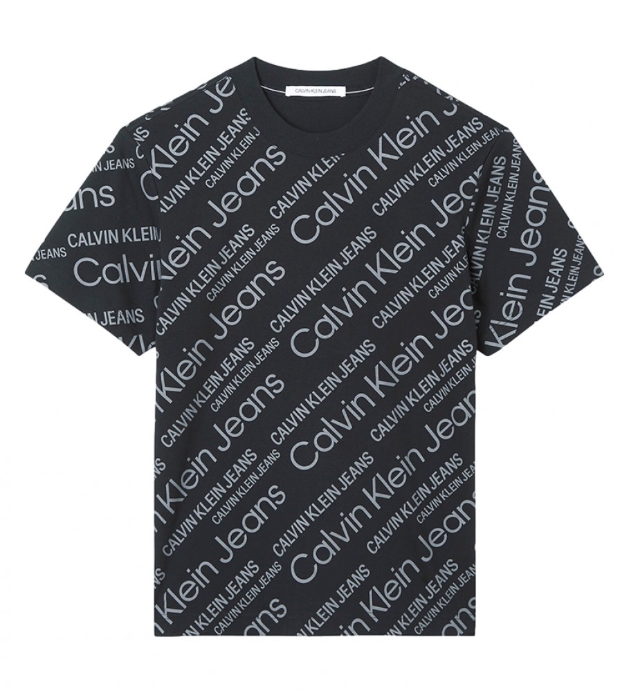 Calvin Klein T-shirt con logo Aop nera