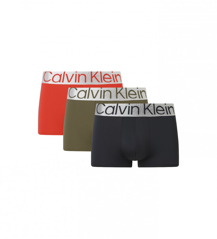Calvin Klein Pacote de 3 pugilistas multicoloridos de baixa elevação