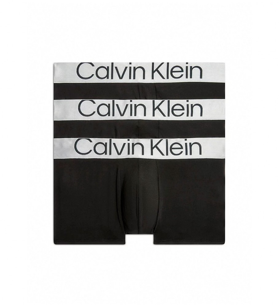 Calvin Klein Pack 3 Bóxers Low Rise negro