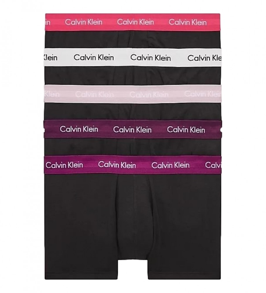 Calvin Klein Pacote 5 Bxers Tronco baixo Rise preto