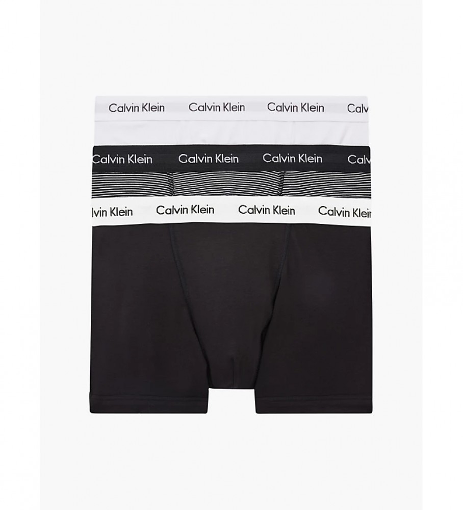 Calvin Klein Lot de 3 Boxers Trunk noir, blanc