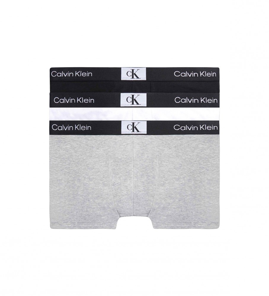 Calvin Klein Pack 3 Calções de boxer - Ck96 branco, cinzento, preto