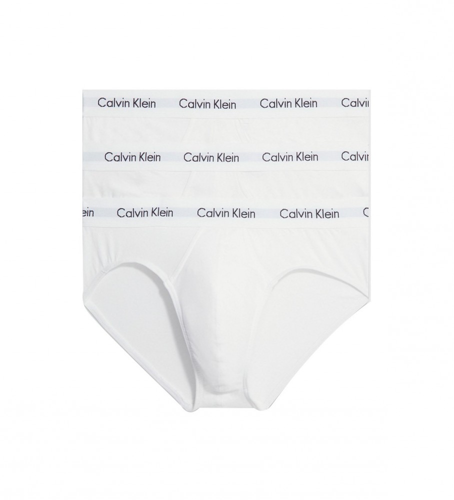Calvin Klein Pacote de 3 cuecas esticadoras brancas