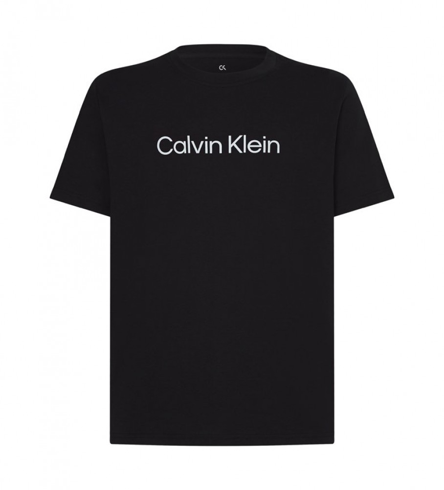 Calvin Klein T-shirt con logo sul petto nera