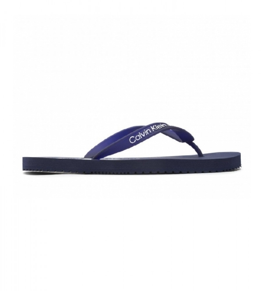 Calvin Klein Sandali da spiaggia con monogramma blu scuro