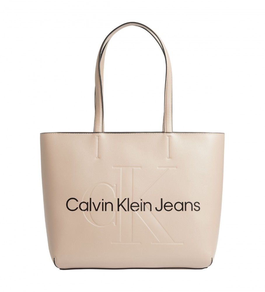 congelado Limón pasta Calvin Klein Bolso Sculpted Shopper beige -29x41x13cm- - Tienda Esdemarca  calzado, moda y complementos - zapatos de marca y zapatillas de marca