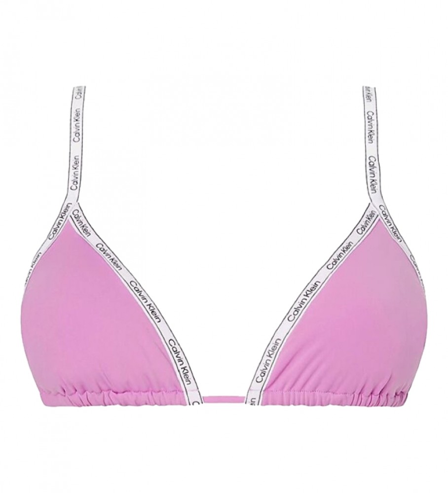 Calvin Klein Top bikini a triangolo rosa