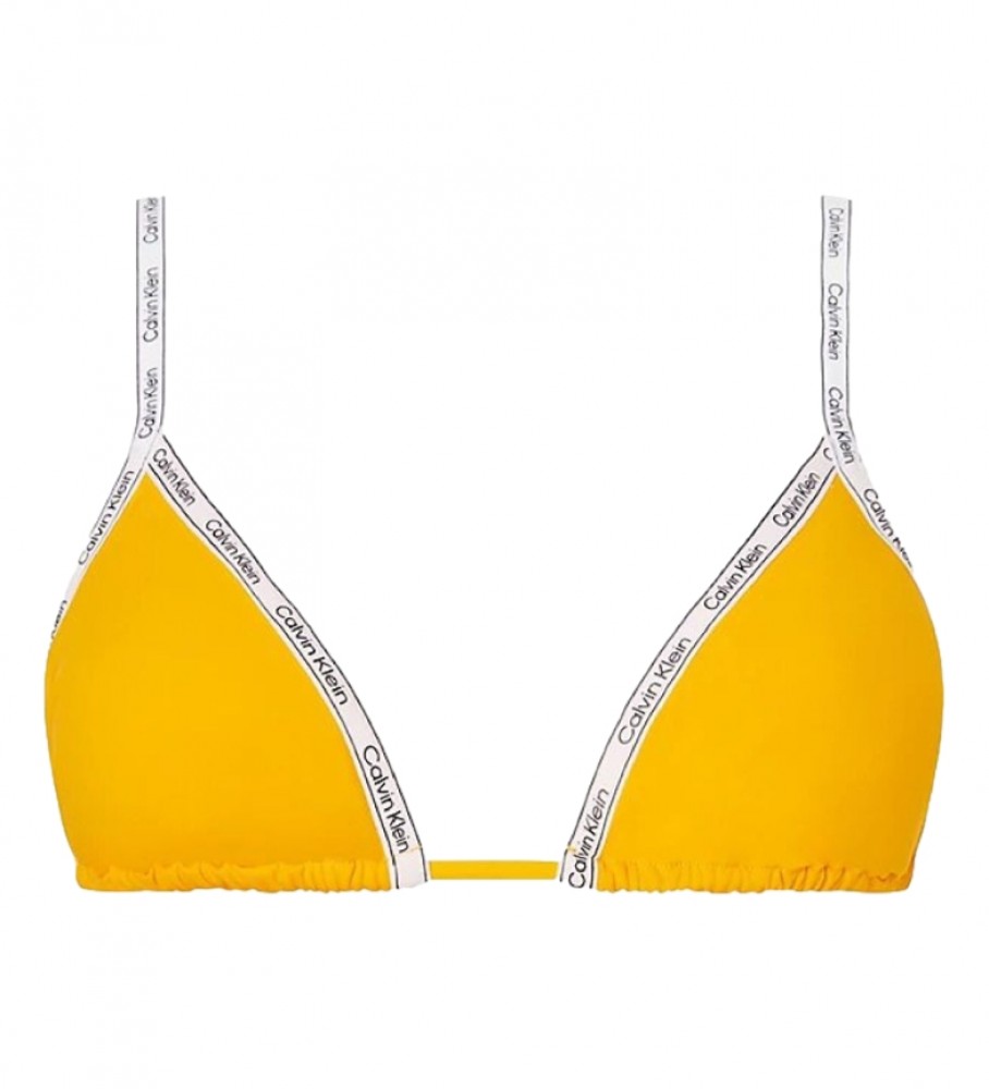 Calvin Klein Top de bikini triangle jaune