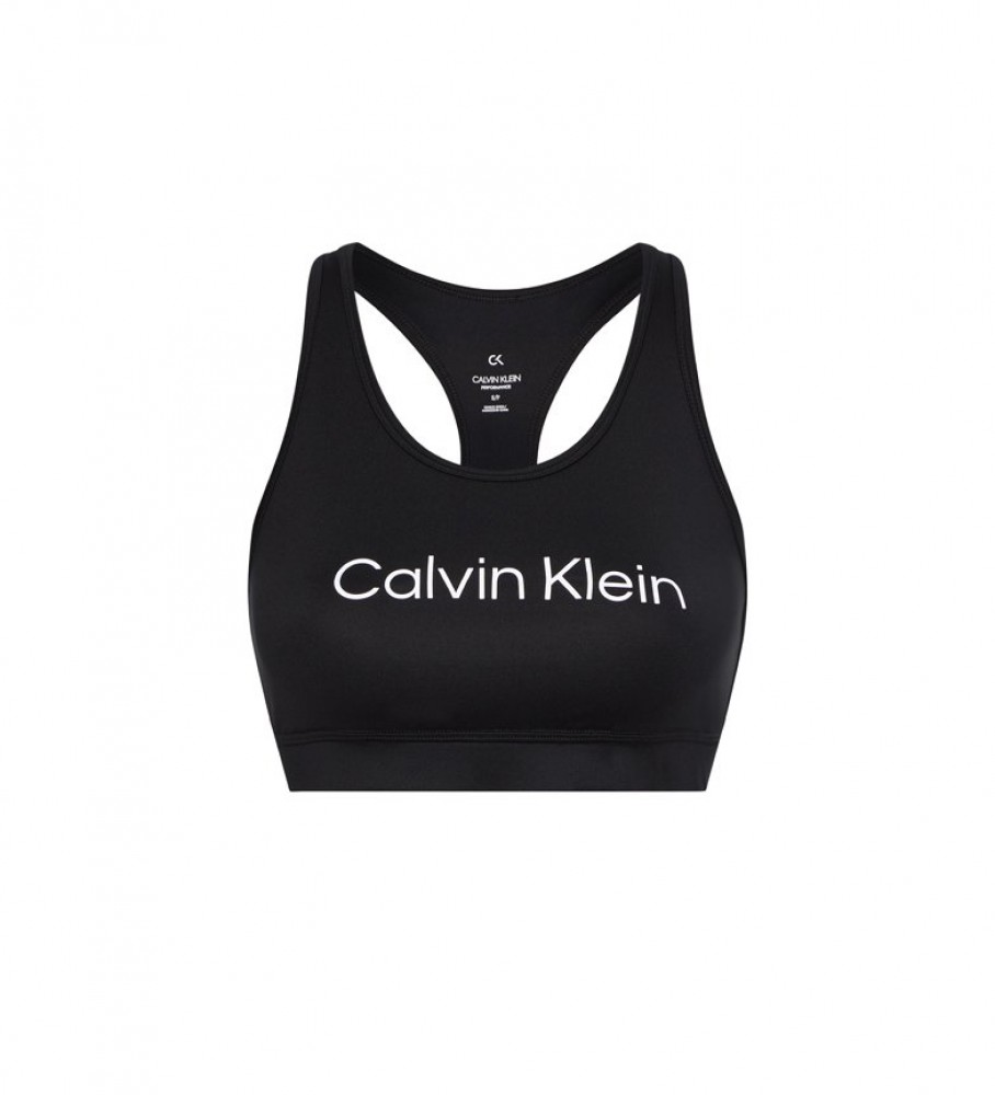 Calvin Klein Soutien de apoio médio desportivo preto