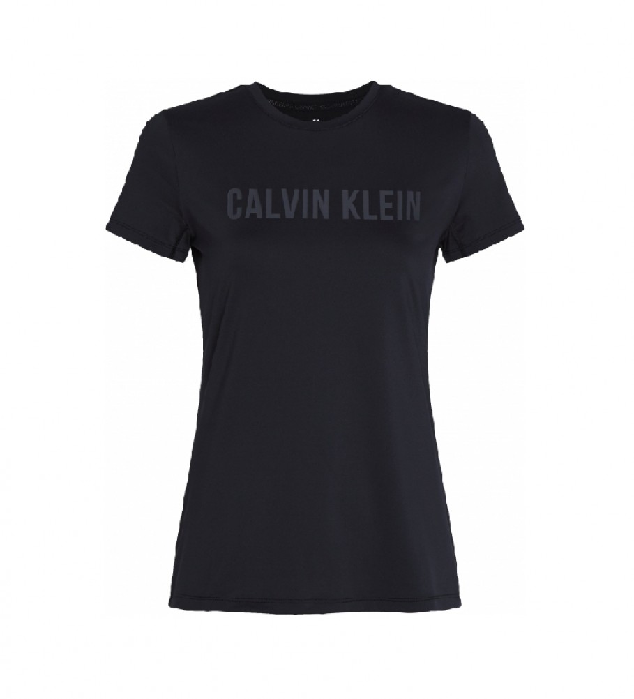Calvin Klein T-shirt sportiva con logo elasticizzato nera