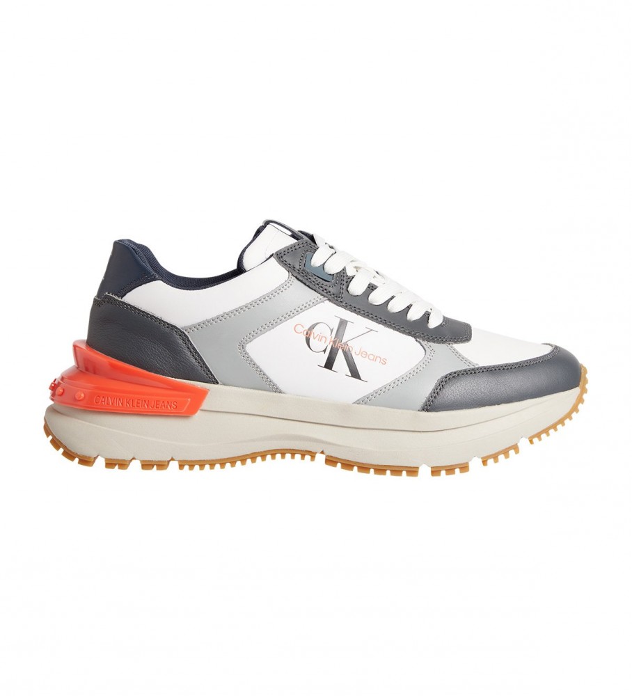 Calvin Klein Chunky Runn Laceup Nappa grey leather sneakers