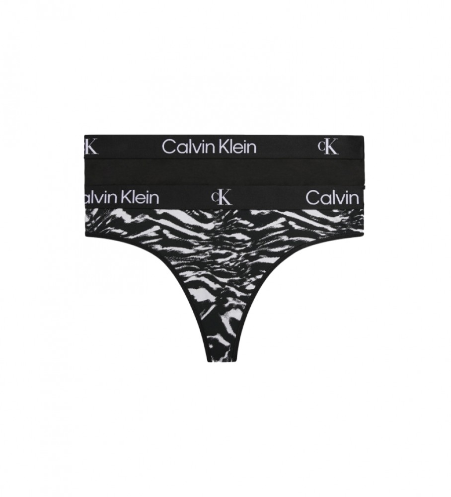Calvin Klein Pack 2 infradito Ck96 nero