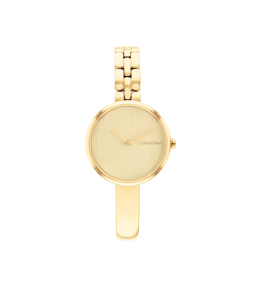 Calvin Klein Relógio analógico Bangled, banhado a ouro
