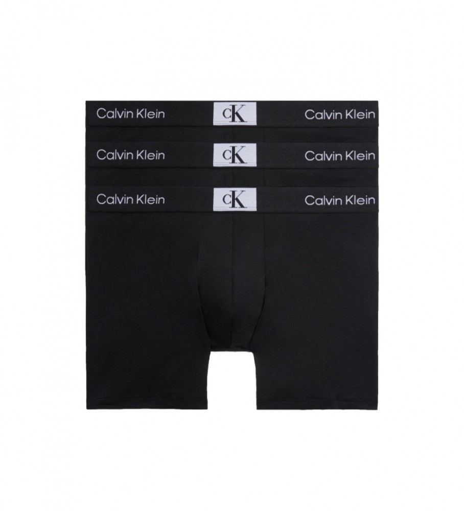 Calvin Klein Lot de 3 caleçons longs - Ck96 noir