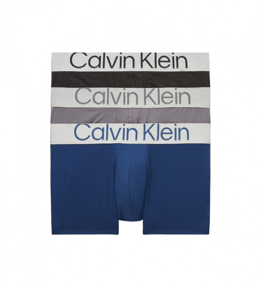 Calvin Klein Pack 3 B xers Low Waist navy, grigio, nero