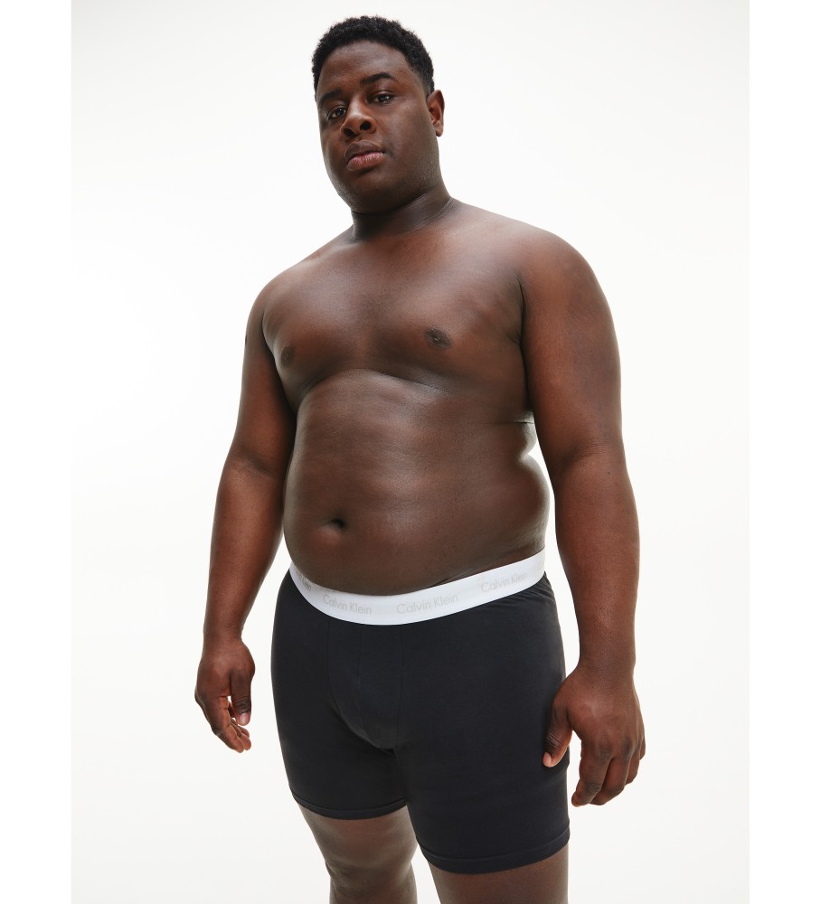 Calvin Klein 3 Packs de Boxers larges en coton extensible noir
