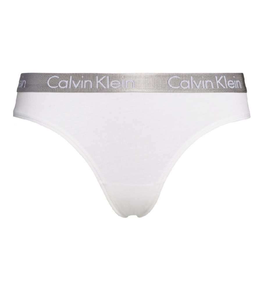 Calvin Klein Tanga Algodão Radiante Branco