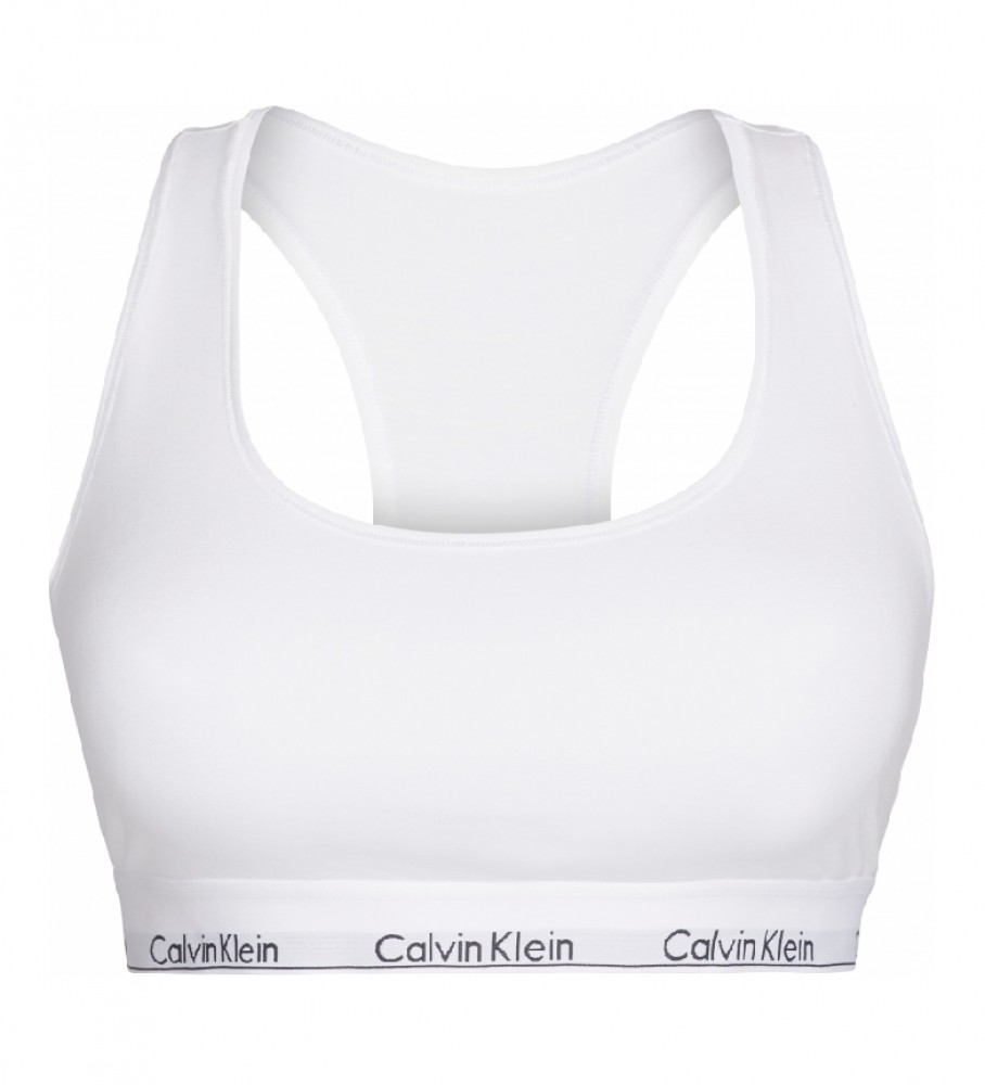 Calvin Klein Soutien desportivo moderno Cotton Plus branco