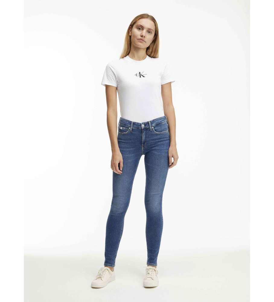 Calvin Klein Jeans Jean Mid Rise Skinny azul