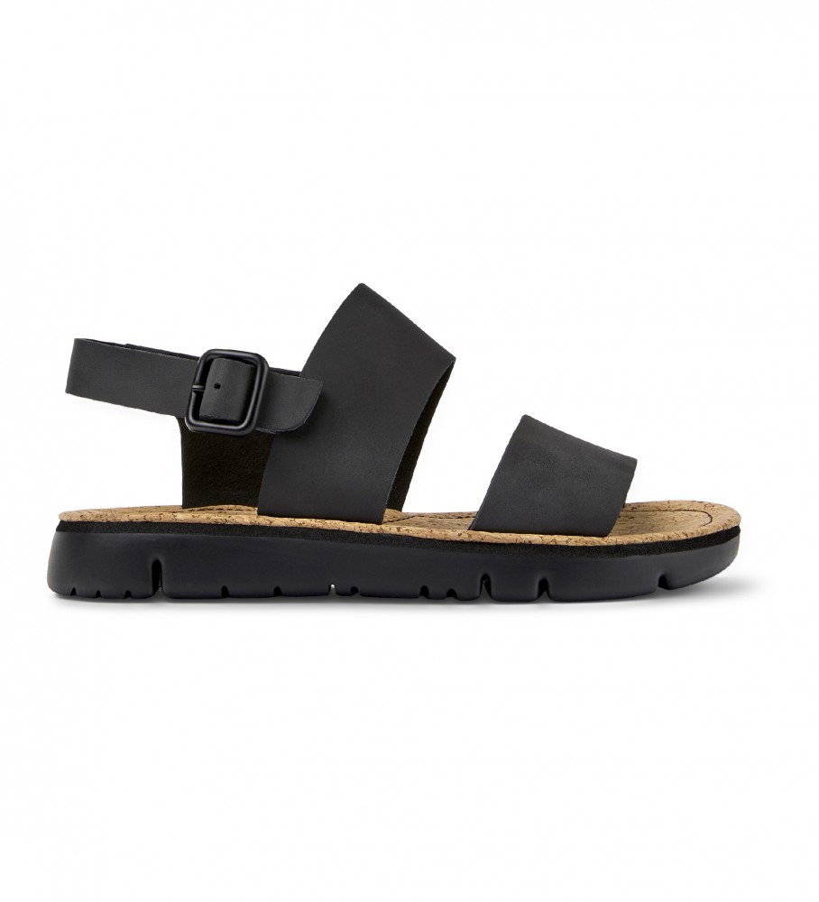 CAMPER Caterpillar Leather Sandals black - ESD Store fashion, footwear ...