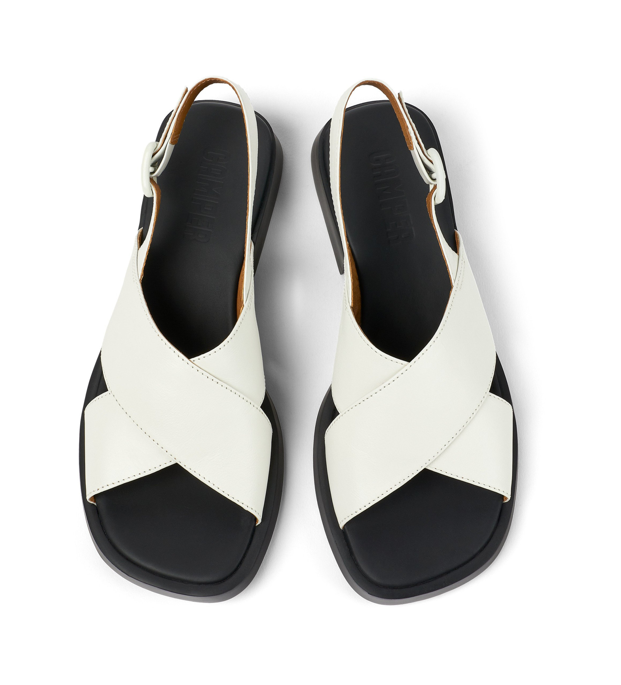 Camper Sandalias de piel Dana blanco