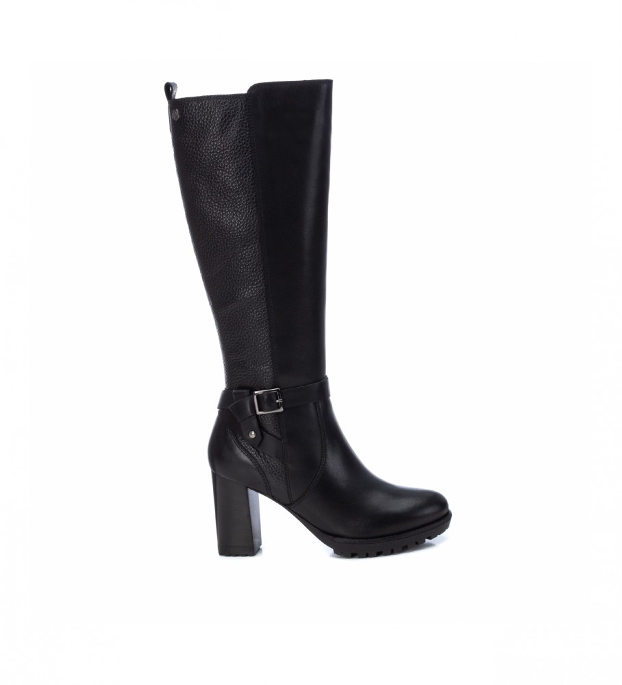Carmela Leather boots 160055 black -Height heel: 9cm