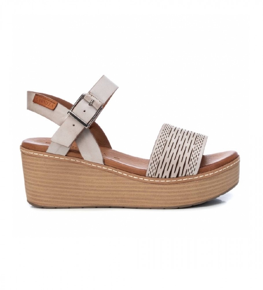 Carmela Sandálias 067836 cinza -Altura cua 7 cm - Esdemarca Loja moda,  calçados e acessórios - melhores marcas de calçados e calçados de grife
