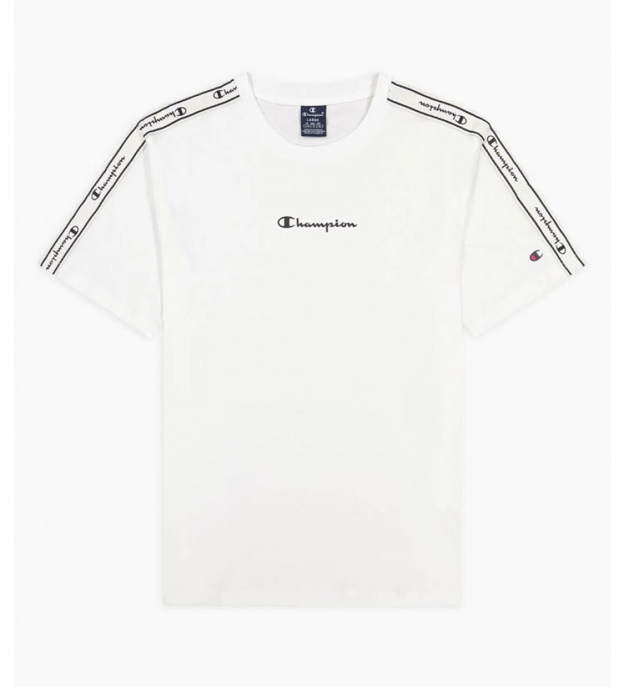 Champion T-shirt branca com o logótipo Side Tape Script