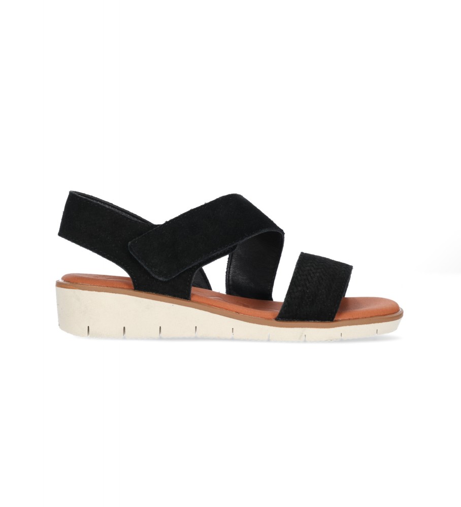 Chika10 Mila 01 sandálias de couro preto