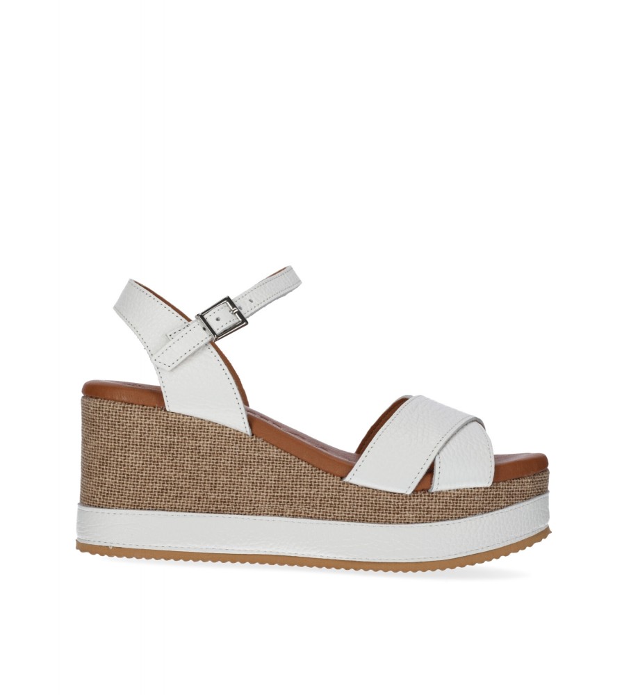 Chika10 Sandalias de piel Peregrina Blanco - Altura plataforma 6cm - -  Tienda Esdemarca moda, calzado y complementos - zapatos de marca y  zapatillas de marca
