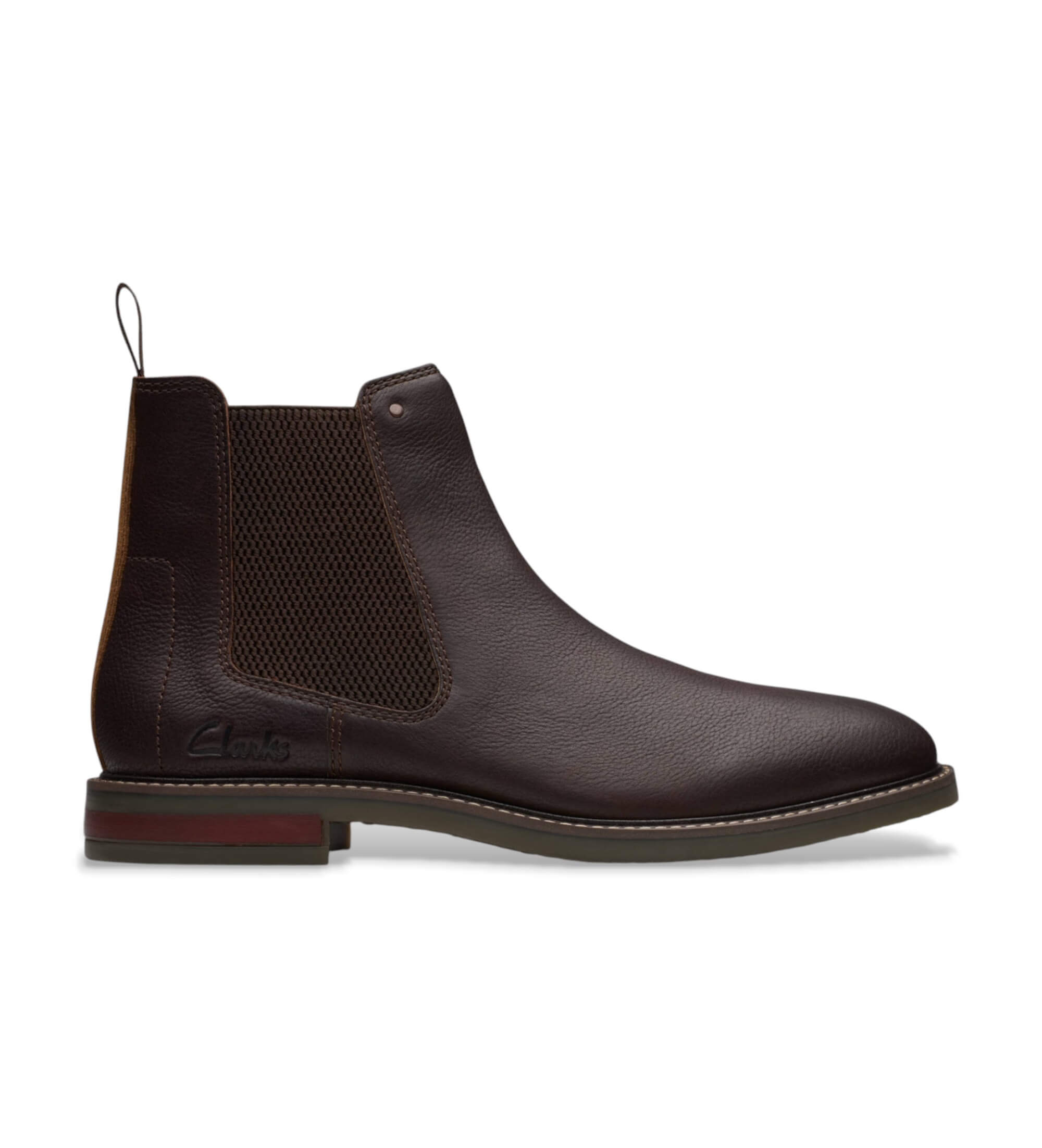 Clarks Brązowe skórzane buty do kostki Jaxen Clarks Brązowe skórzane buty do kostki Jaxen