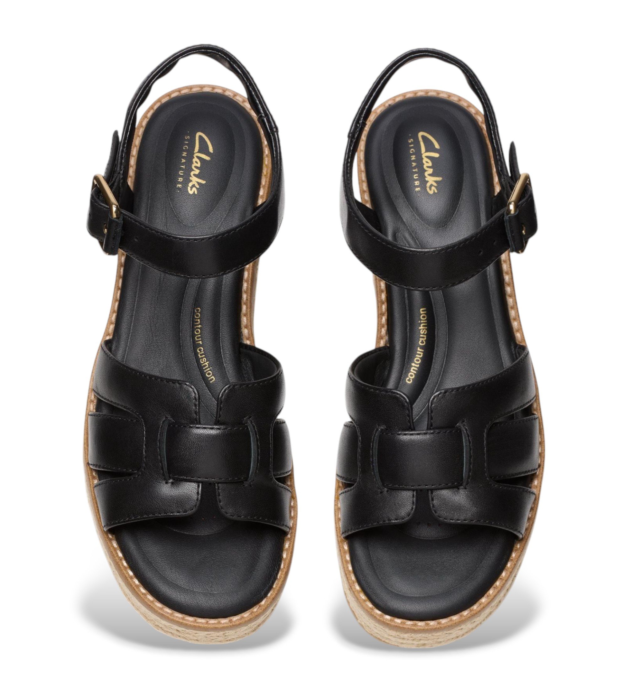 Clarks Sandales en cuir à lanières Coledale noir