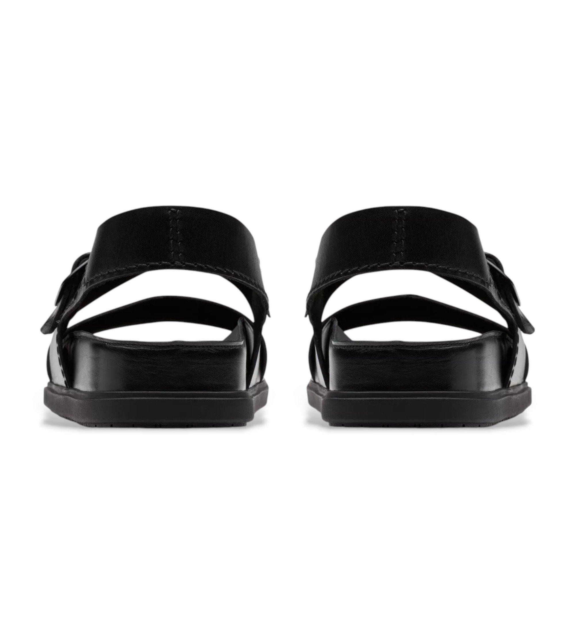 Clarks Torford Strap leather sandals black - Esdemarca Store
