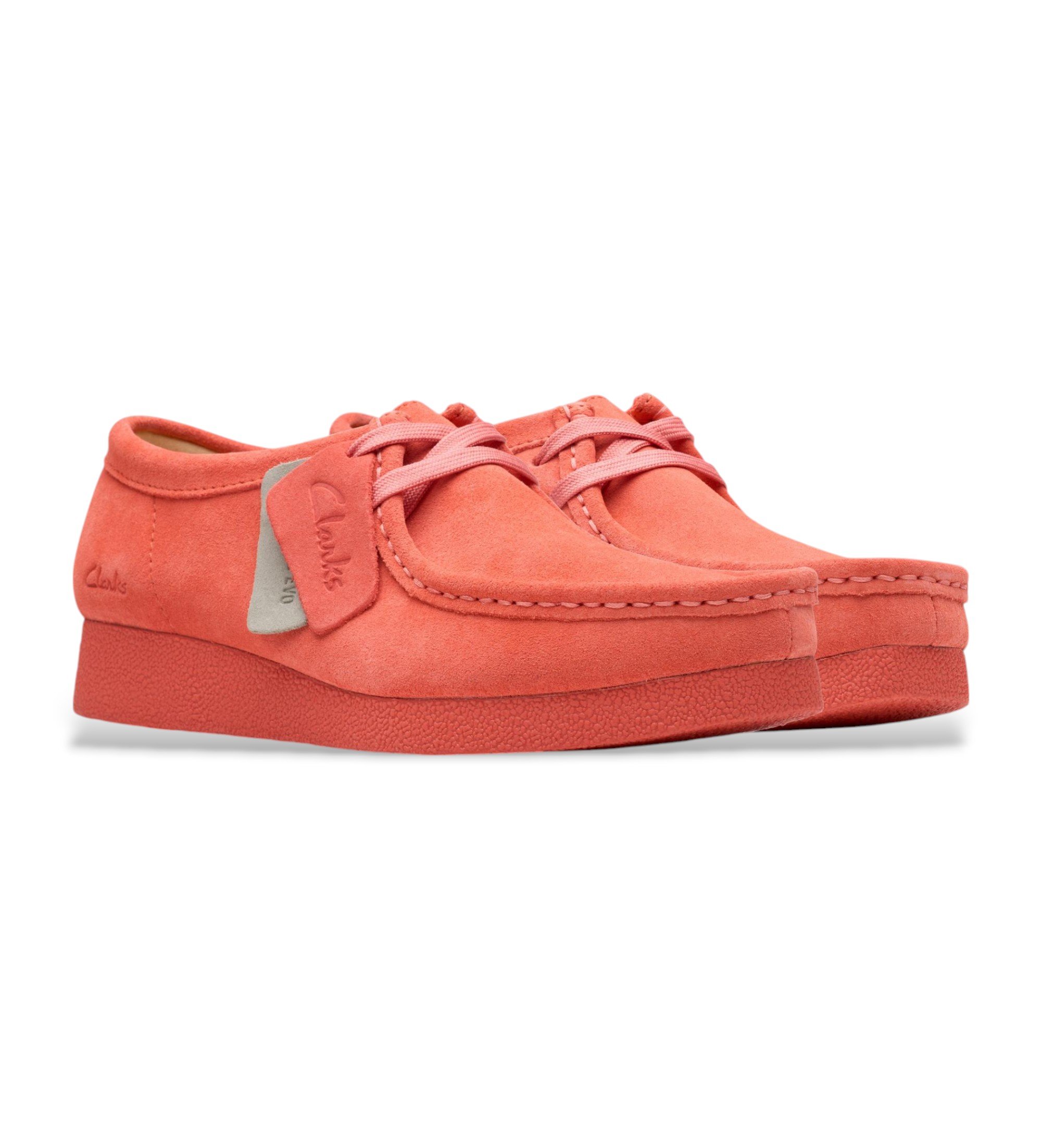 Clarks WallabeeEVOSh coral leather shoes - Esdemarca Store fashion