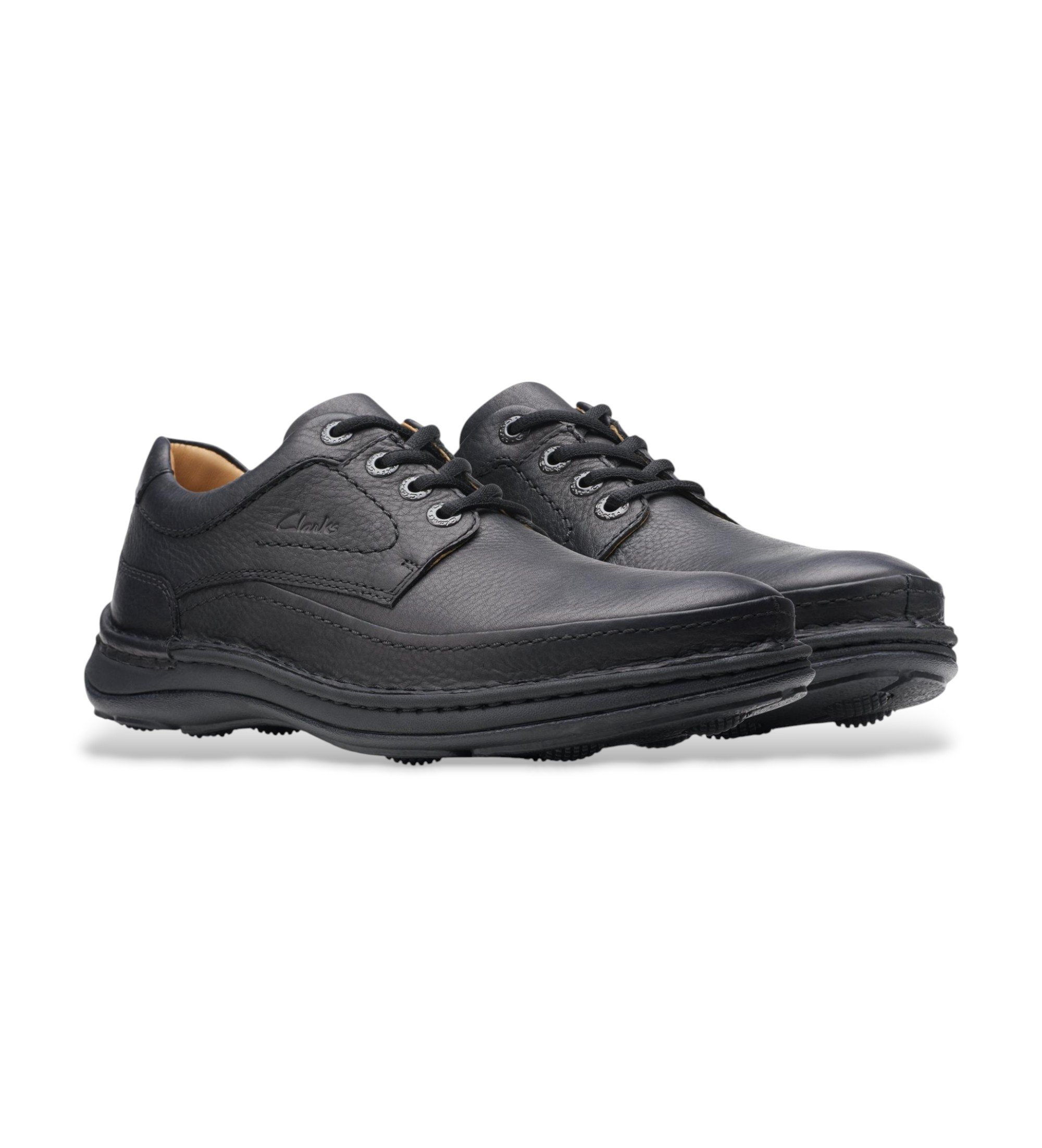 Clarks Nature Three leather shoes black - Esdemarca Store fashion