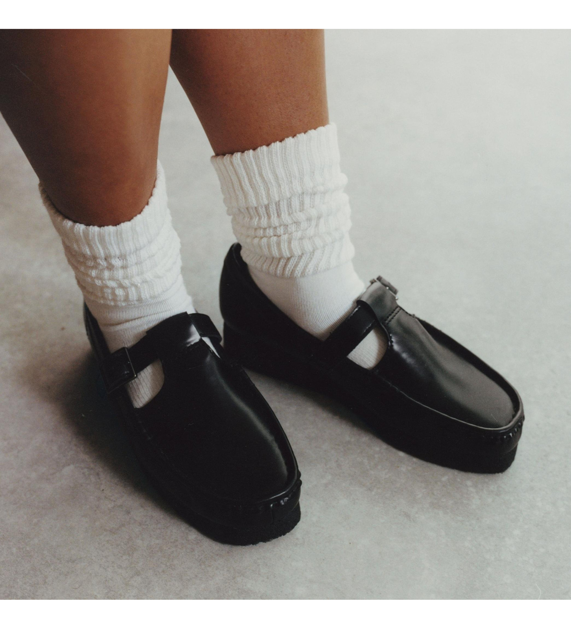 Clarks Wallabee T Bar usnjeni čevlji črni Clarks Wallabee T Bar usnjeni čevlji črni