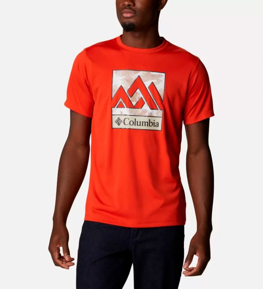Columbia T-shirt rossa con stampa Zero Rules