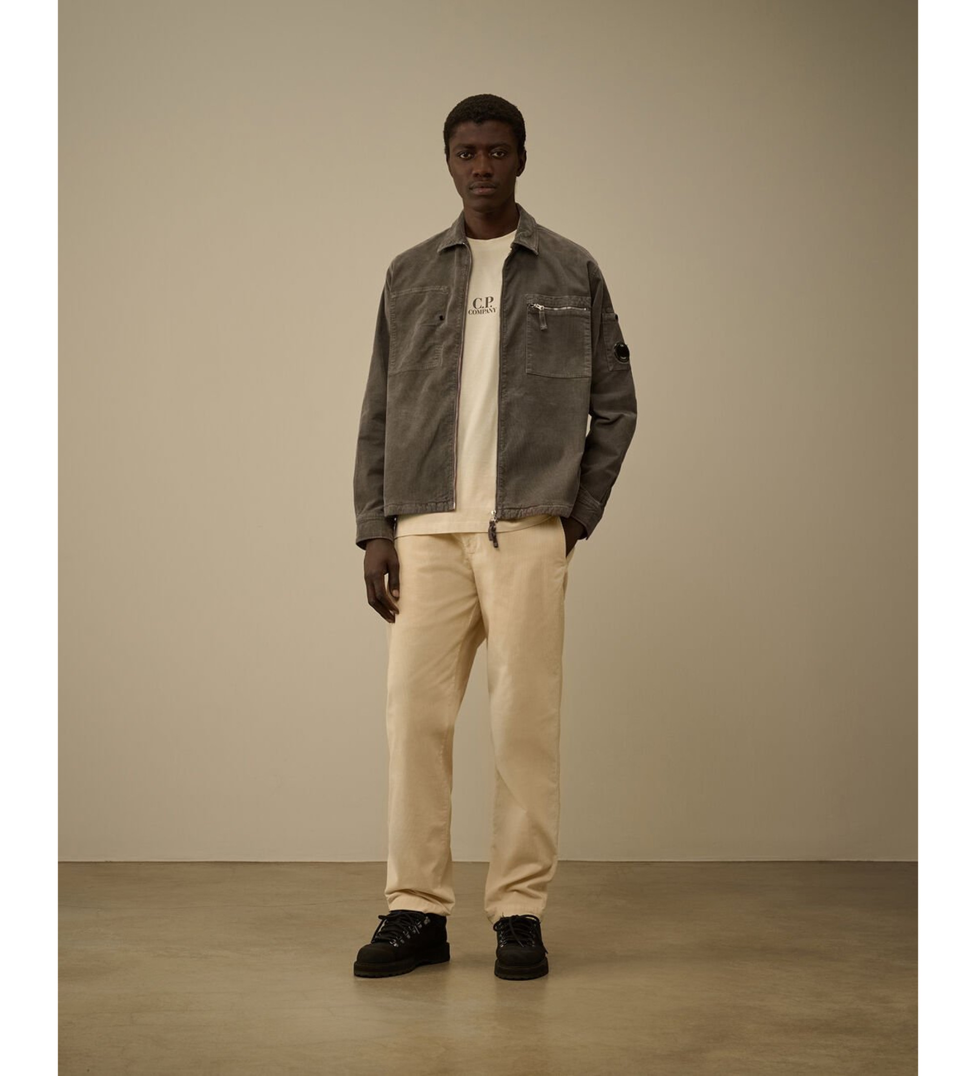 値下げ【レア】82s C.P. COMAPANY corduroy jacket CP Company Vintage 80's Beige Corduroy Multi Pocket Jacket