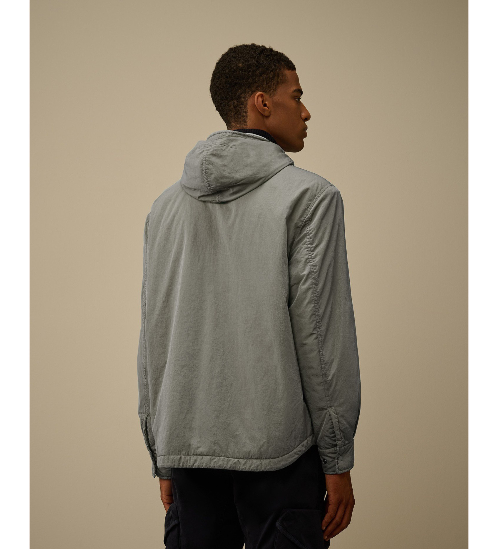 C.P. Company Hooded zip-up jacket Chrome - R grey - Esdemarca