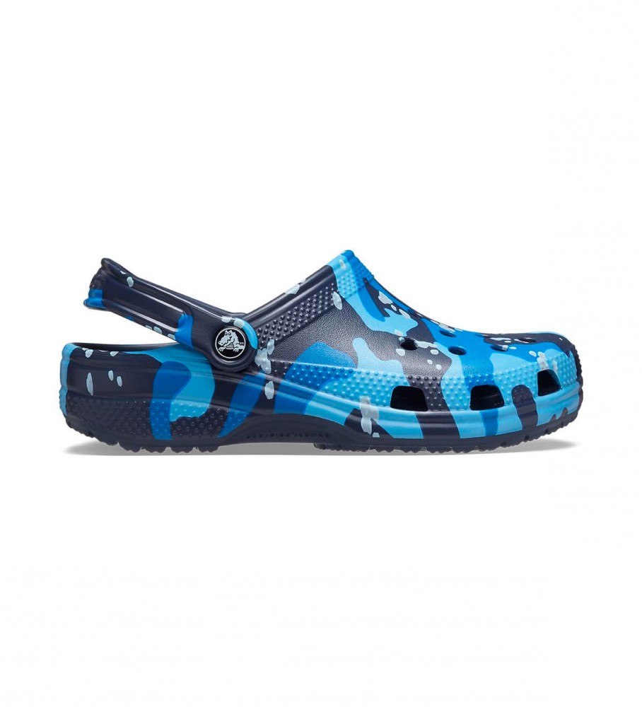 crocs blue camo