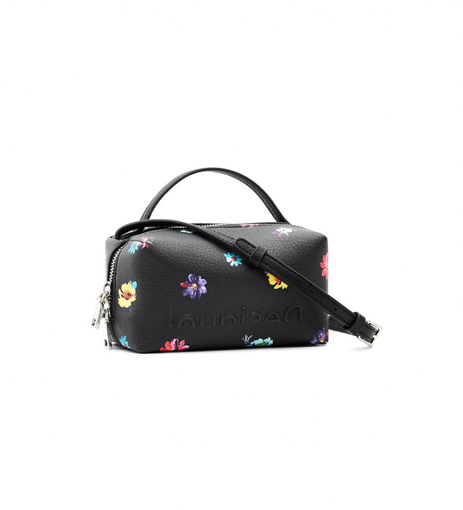 Desigual Mini sac à bandoulière à fleurs noir